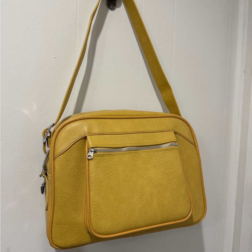 Vintage Tote Yellow Shoulder Crossbody Bag for Women - Classic Travel Style
